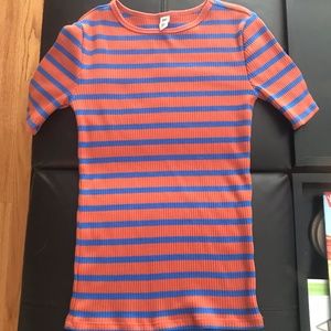 BP. Stripped Ribbed T-shirt